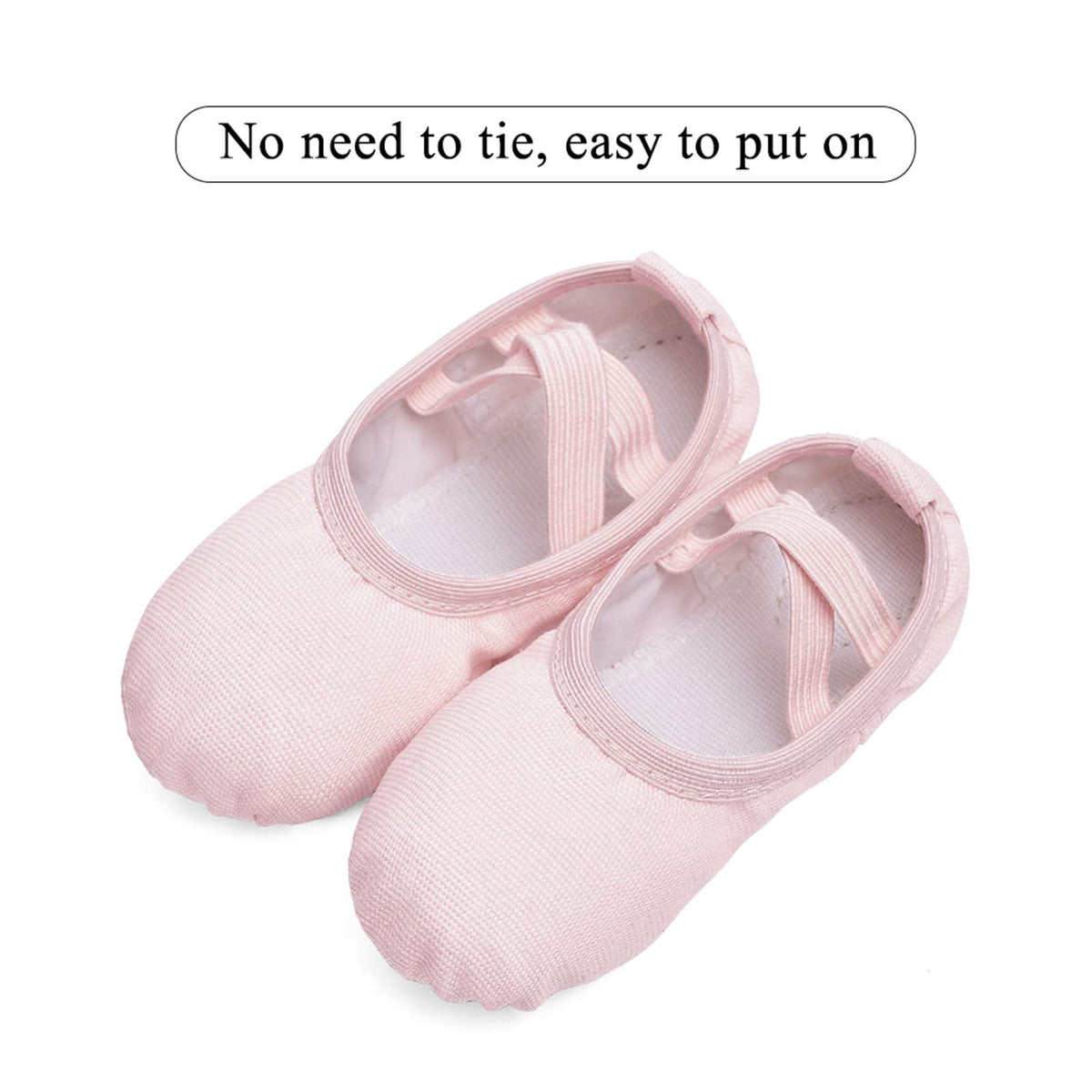 Stelle Canvas Ballet Shoes Toddler Girls Ballet Slippers No-Tie Boys Dance Shoes