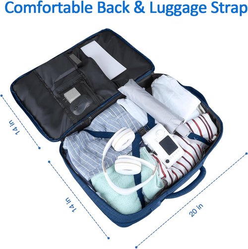 AREYTECO 60L Large Capacity Laptop Backpack - Expandable Water-Resistant Travel Bag for Men | Blue