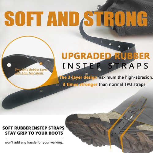 Frelaxy Leg Gaiters - Ultra High-Performance Waterproof Hiking Gaiters | Adjustable Rubber Foot Strap