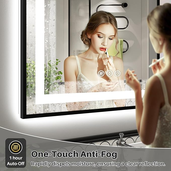 60x40 Inch LED Bathroom Mirror
