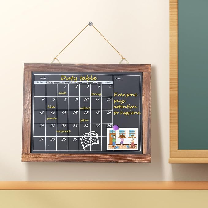 KOOLDE Chalkboard Calendar Magnetic Board Monthly Planning Board