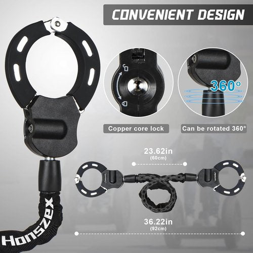 High-Security Scooter Lock by [Brand Name] - 36.22-Inch Heavy-Duty Bike Lock Chain for E-Bikes
