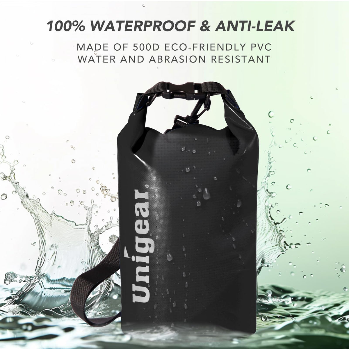 Unigear Dry Bag Waterproof, Floating and Lightweight Bags for Kayaking, Boating, Fishing, Swimming and Camping with Waterproof Phone Case