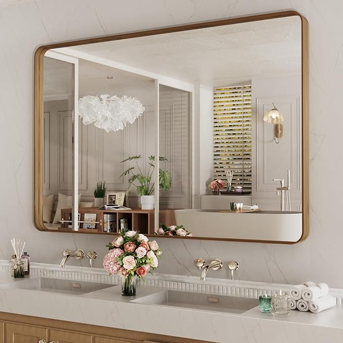 LOAAO 55X36 Inch Bathroom Mirror