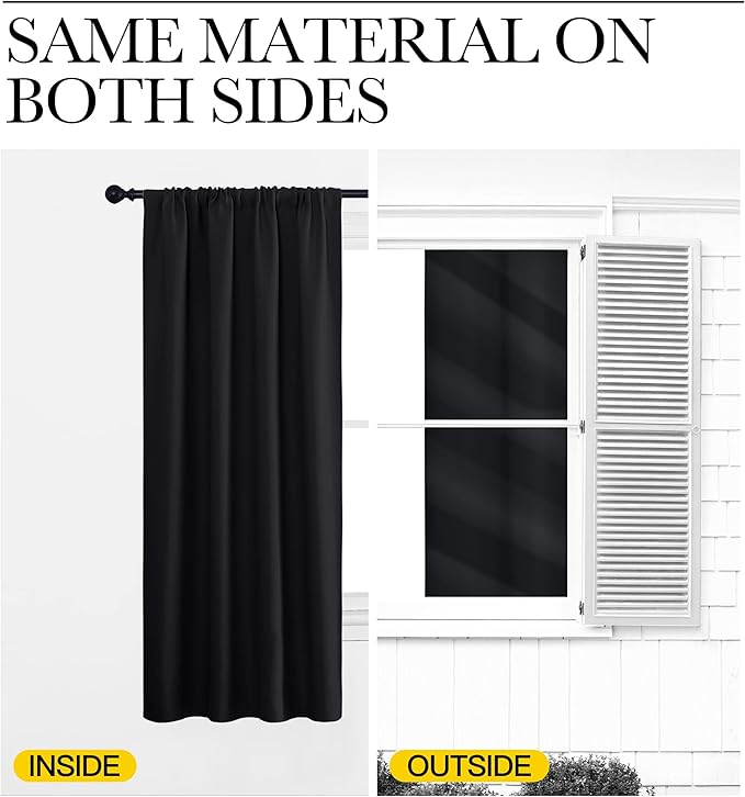 NICETOWN Black Out Curtain Panels