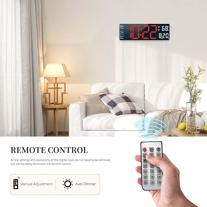 Digital Clock, Digital Wall Clock