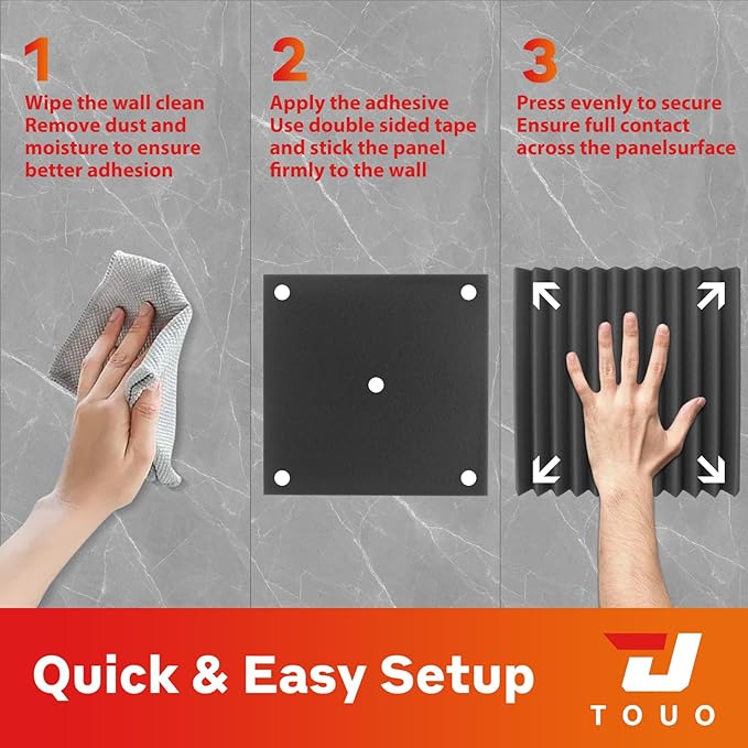 12 Pack Acoustic Panels – Sound Proof Foam Panels
