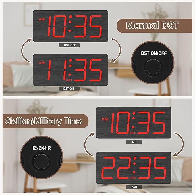 DreamSky Wooden Digital Alarm Clock