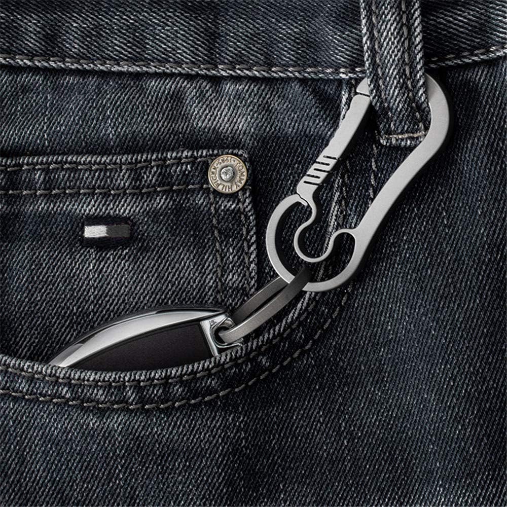 Ultralight Aviation Titanium Anti-Lost Keychain Carabiner Creative CNC Design Keychain 26mm Titanium Key Ring