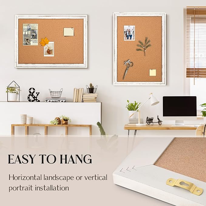 Large Cork Board, Big Bulletin Board White Framed Corkboard