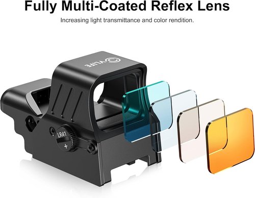 CVLIFE Quick-Detach Picatinny Mount - Upgraded Red Dot Sight with Multiple Reticle System | 33mm Objective Diameter