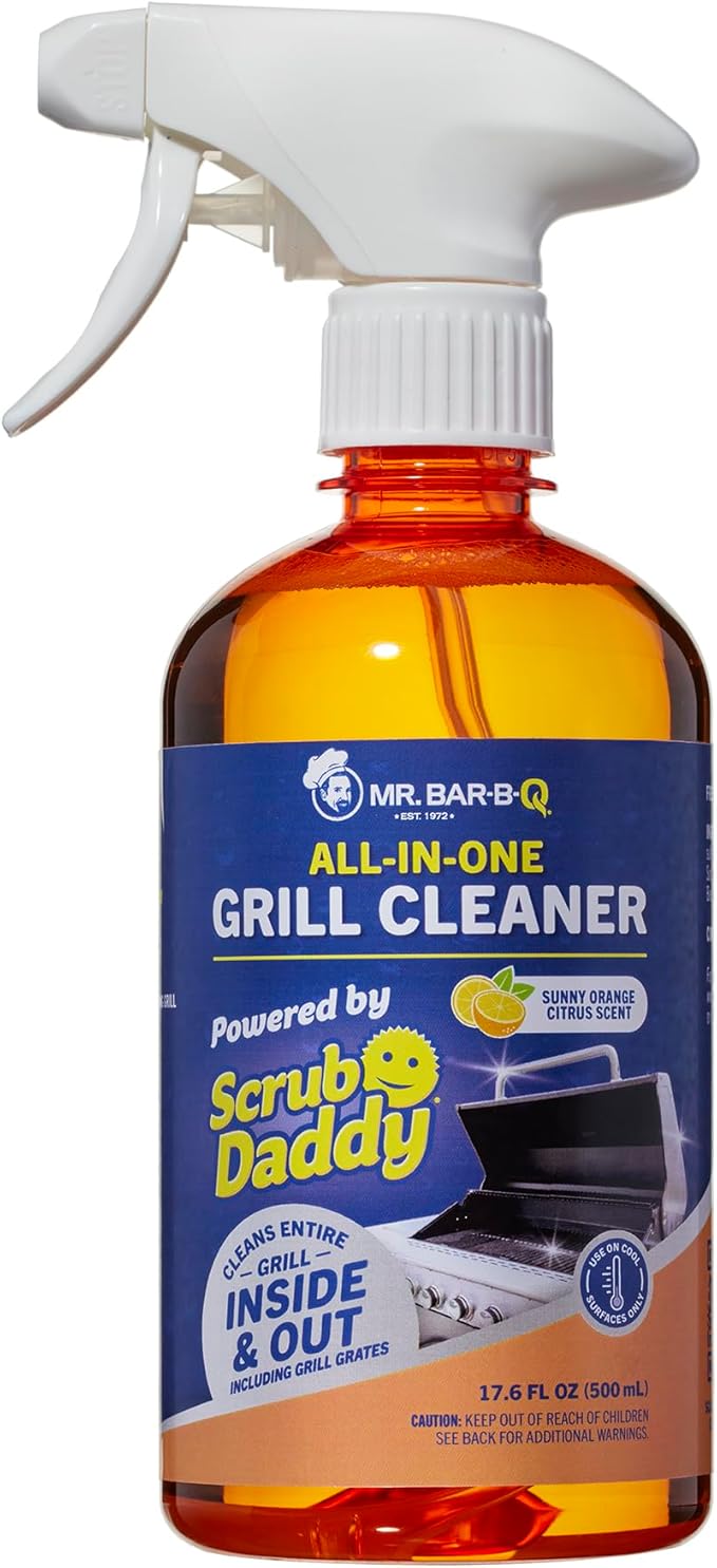 Mr. Bar-B-Q XL Triple Action Grill Brush and All in One Grill Cleaner Powered by Scrub Daddy