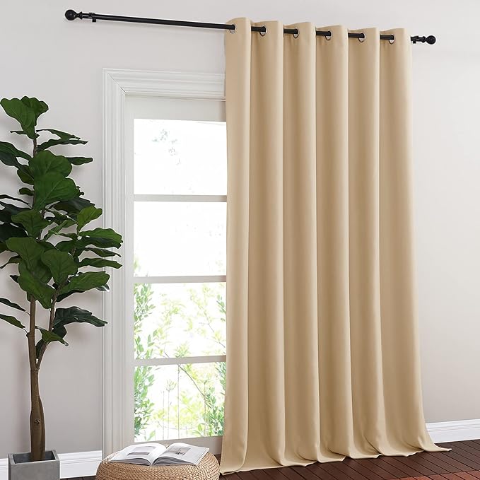 NICETOWN Sliding Door Curtain Panel Room Darkening Window Treatment
