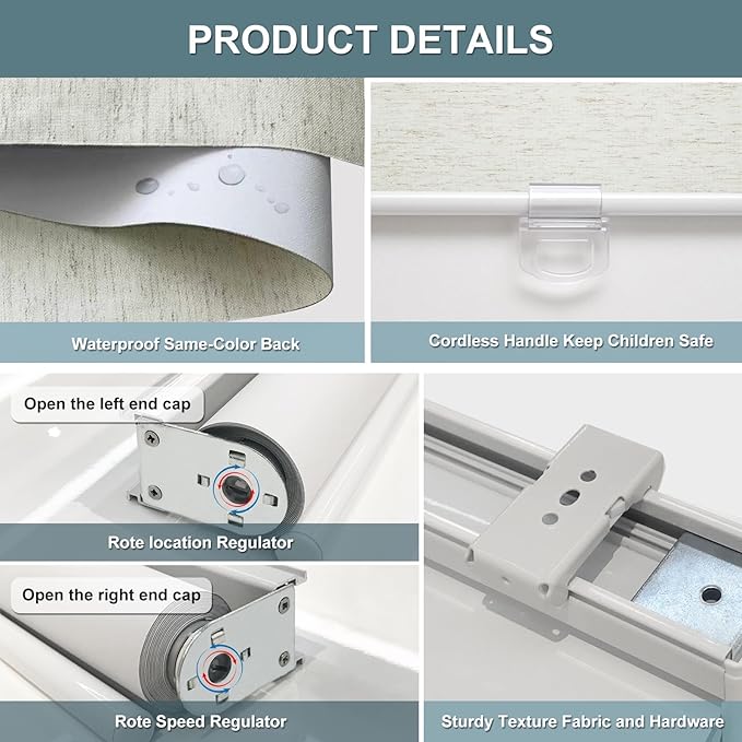 Cordless Roller Shades Blackout Blinds