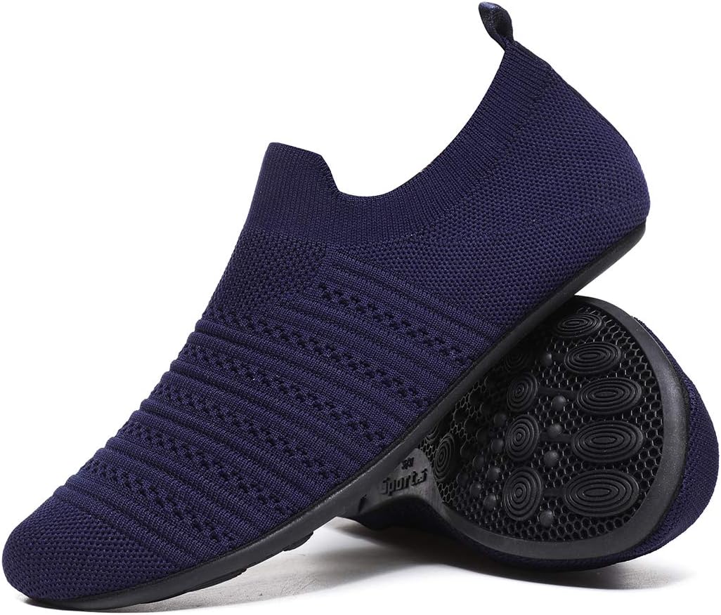 QZKDM Lightweight Slip on Grip Indoor House Slippers Barefoot Non Slip Home Exercise Yoga Shoes for Men Women