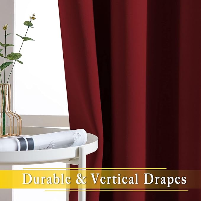 NICETOWN Glass Door Curtains for Window, Wide Thermal Curtain Panels, Sliding