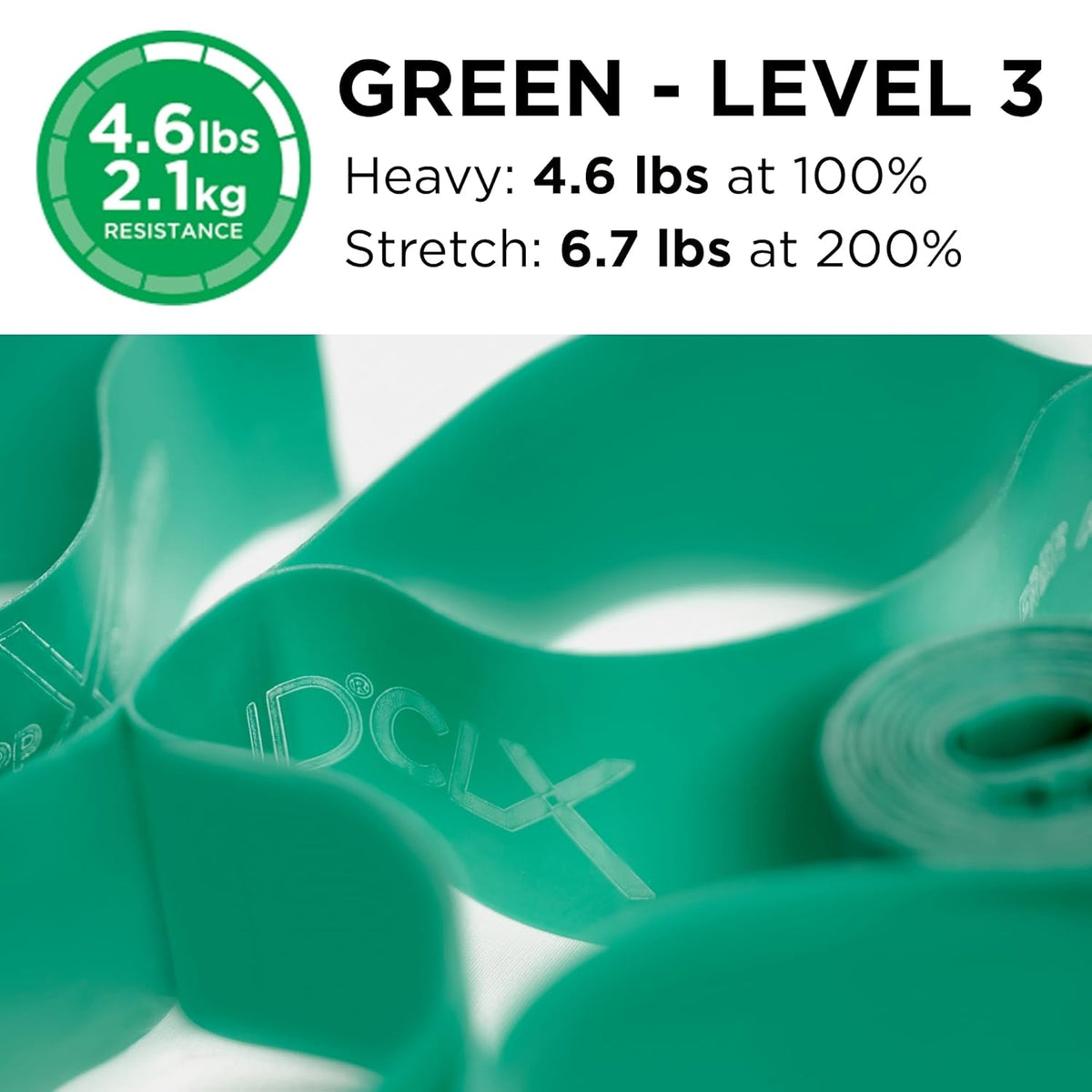 TheraBand CLX Resistance Band - 5-Foot Heavy Green Loop Band for Exercise, Mobility & Rehab