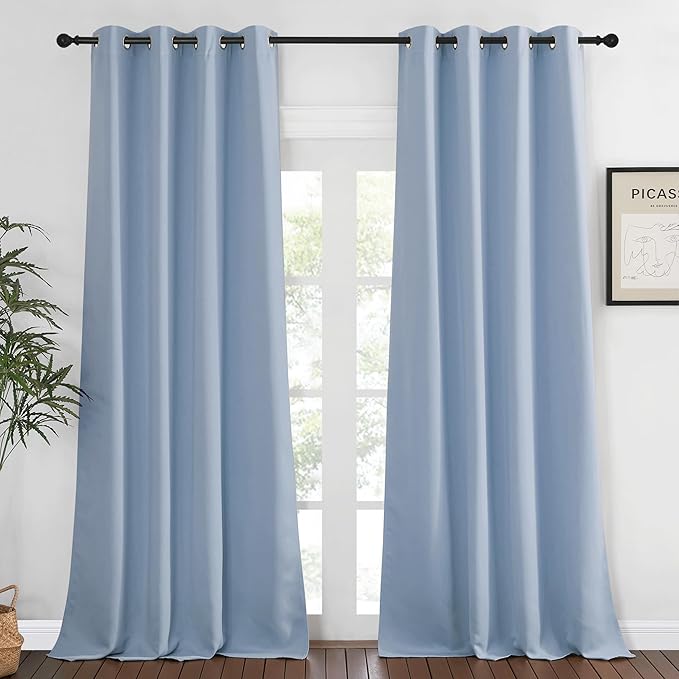 NICETOWN Bedroom Curtain Room Darkening Drapery 102 inches Length