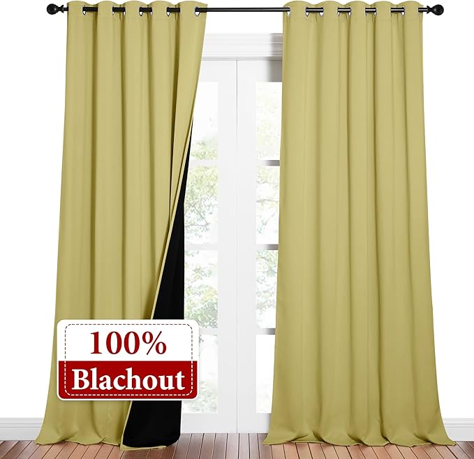 NICETOWN Total Shade Curtains and Draperies, Heavy-Duty Full Light Shading