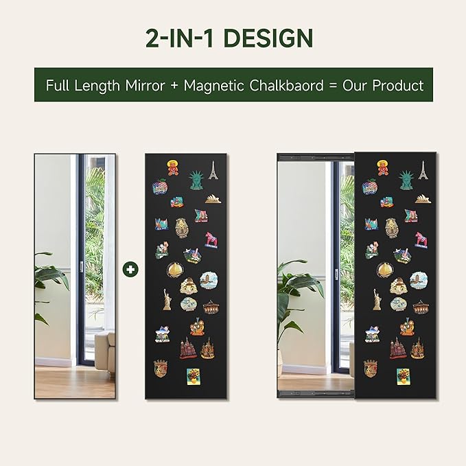 SELEAD 2-in-1 Magnetic Chalkboard