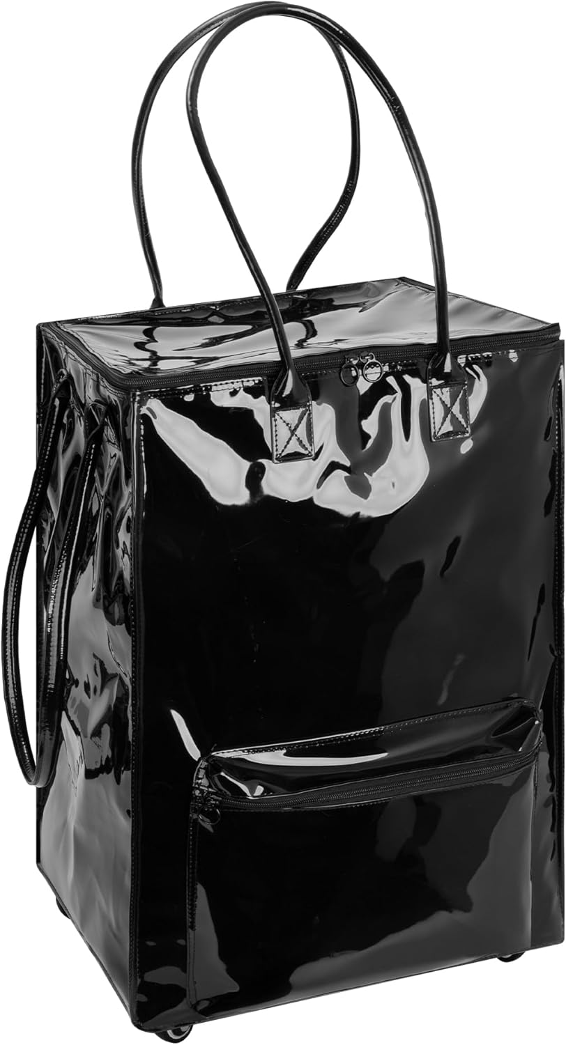 StorageWorks Rolling Grocery Cart - Zipper Closure Shopping Trolley with Handles | Durable and Portable