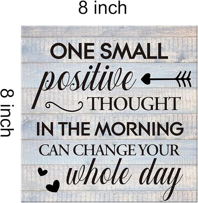 Inspirational Farmhouse Canvas Print Wall Art Decor One Small Positive Thought