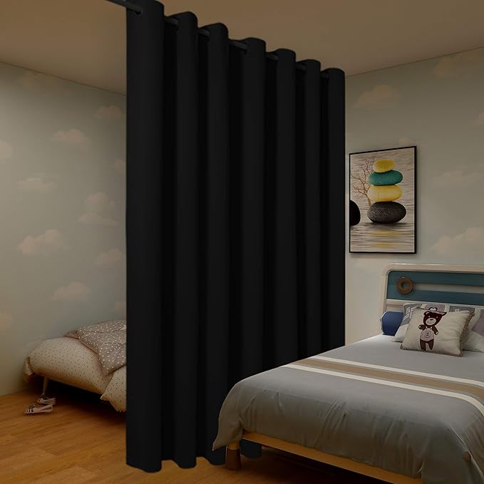 BONZER Room Divider Curtain Grommet Thermal Insulated Wide Blackout Curtains