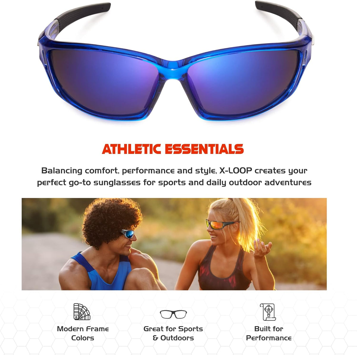 Polarized Sports Sunglasses for Men - UV400 Protection for Baseball, Running, Cycling & Golf