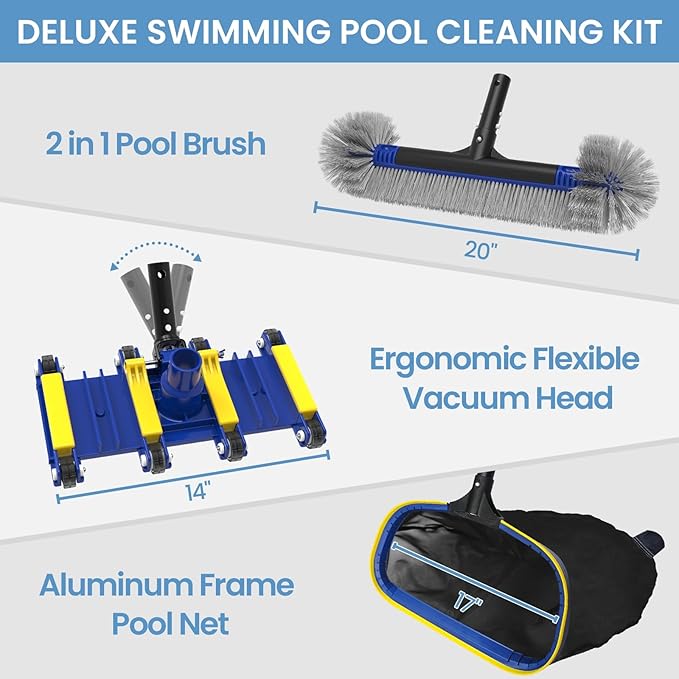 Poolvio Cleaning Kit Bundle – Premium Inground & Standard Above Ground