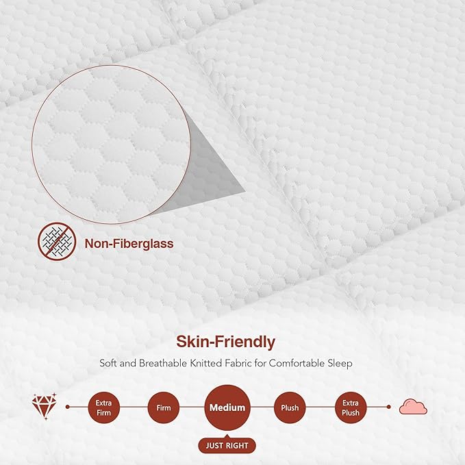 King Size Mattress 12 Inch,Superior Hybrid King Bed Mattress in a Box for Back & Lumbar Support with Individual Pocket Spring for Motion Isolation & Pressure Relief, Cooling Feel,Medium Firm