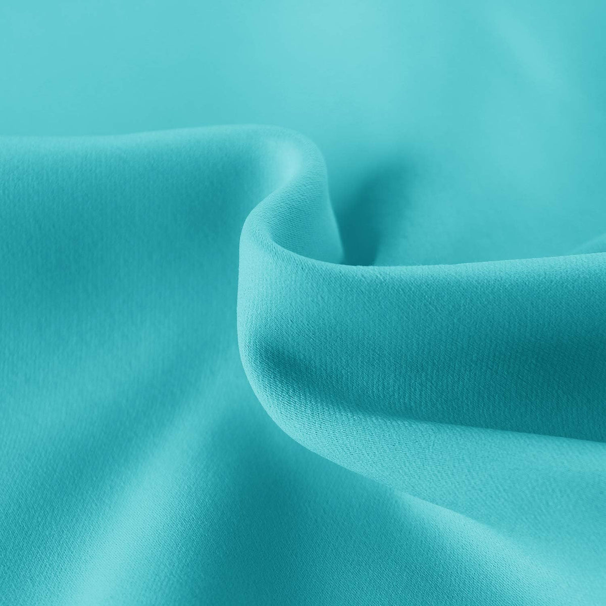 DWCN French Door Curtains – Rod Pocket Thermal Blackout Curtain for Doors with Glass Window, Kitchen and Patio Doors for Privacy, 36 X 72 Inches Long, 1 Curtain Panel with Tieback,Turquoise