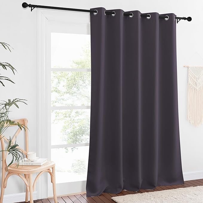 NICETOWN Sliding Door Window Treatment Blackout Patio Door Curtain Panels