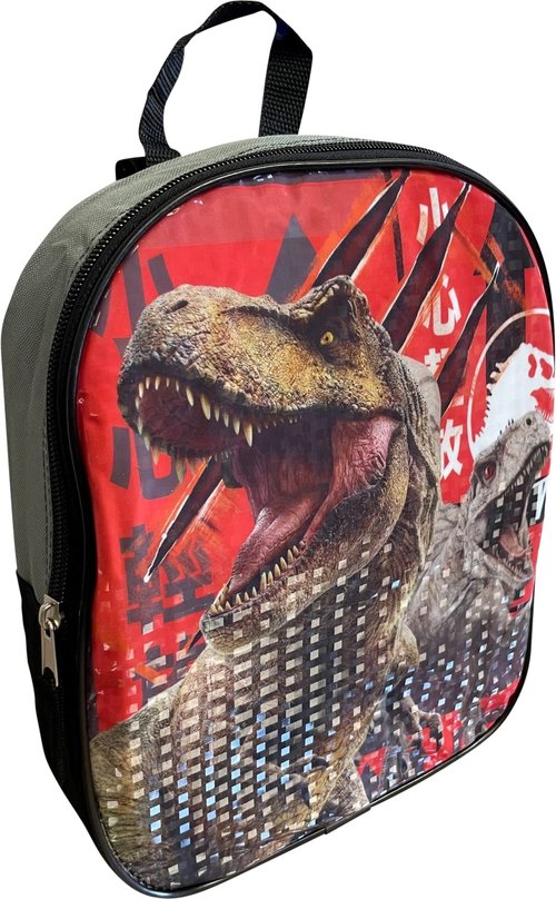 Fast Forward Jurassic World 11" Mini Backpack (Black-Grey-Red)