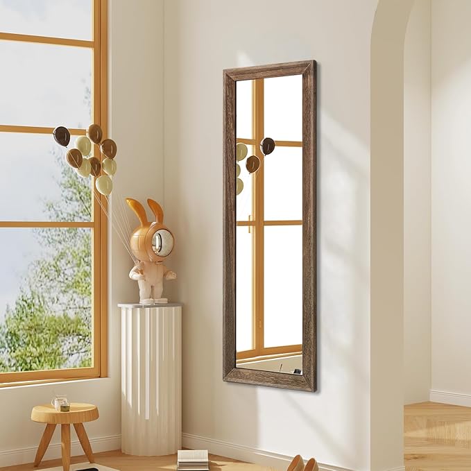 AAZZKANG Hanging Mirror Full Length Vintage Large Mirrors Wooden Framed 43"x14"