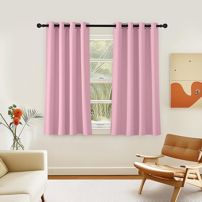 NICETOWN Room Darkening Short Curtain 54 inches Long