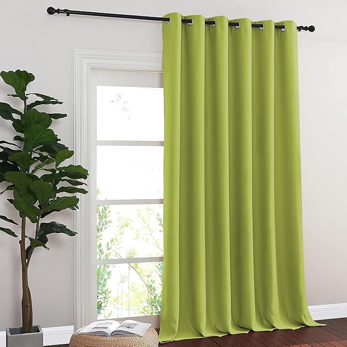 NICETOWN Room Divider Curtain 132 Inches Long, Wide Blackout Sliding Door