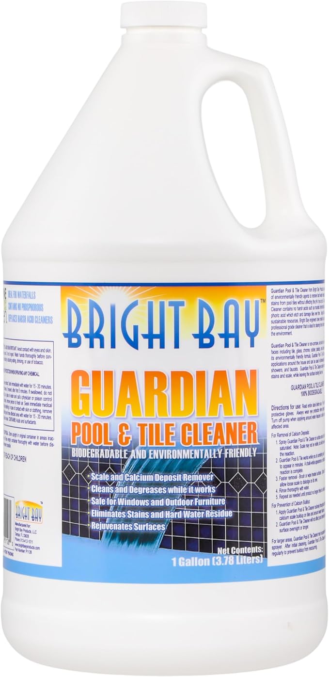 Pool & Tile Cleaner Removes Calcium Buildup & Scum Line Remover, Biodegradable and Environmentally Friendly (1 Gallon)