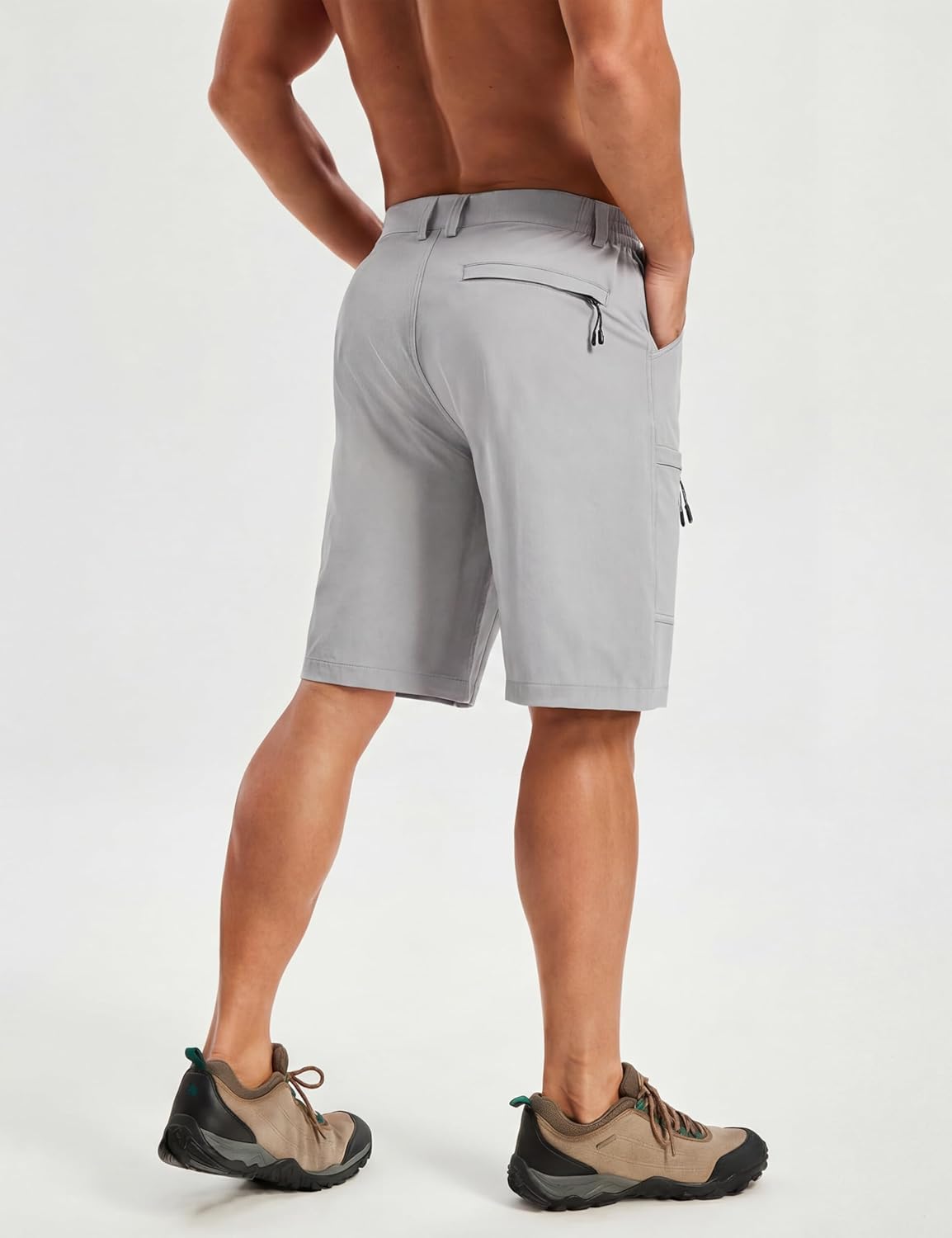 TACVASEN Men's Hiking Cargo Shorts - Quick Dry Lightweight Stretch | 10" Outdoor Travel Shorts with 5 Pockets