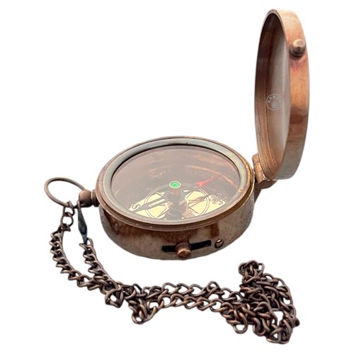 Brass Compass “Go Confidently in The Direction of Your Dreams” – Inspirational Gift for Men & Women – Graduation, Retirement, or Birthday Keepsake (The Lord is The Strength of My Life)