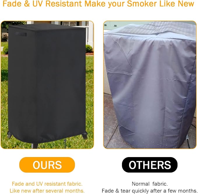 Smoker Cover Fit for Camp Chef Smoke Vault - Vertical, Outdoor Waterproof Grill BBQ Cover Vertical Smoker Covers,Black (16" D x 24" W x 44" H)
