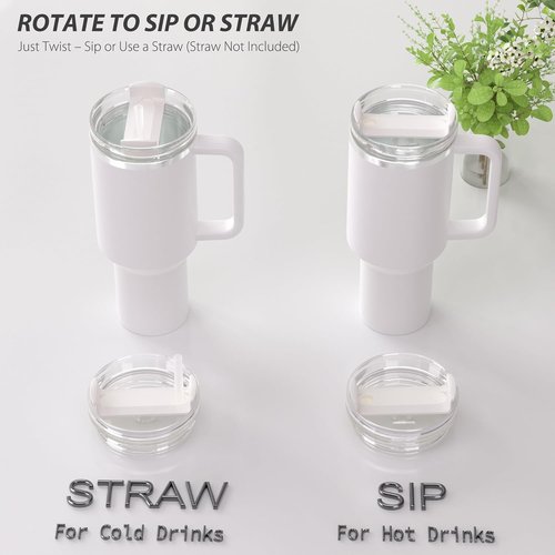 40 OZ Tumbler Lid Replacement for Stanley Quencher, Tumbler Lids