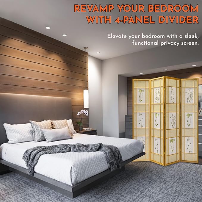 Legacy Decor 4 Panels Room Divider