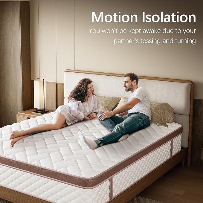 12-Inch Hybrid Full Mattress - Premium Cooling Gel Memory Foam & 8.5" High Pocket Coils | CertiPUR-US Certified | Pressure Relief & Motion Isolation | 365-Night Risk-Free Trial