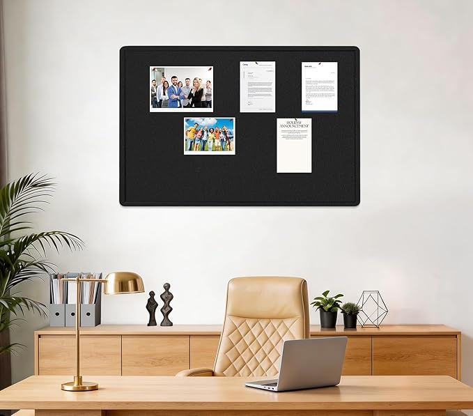 Bulletin Board - 35 x 17.5 inches Decorative Felt Pin Board - Cork Board