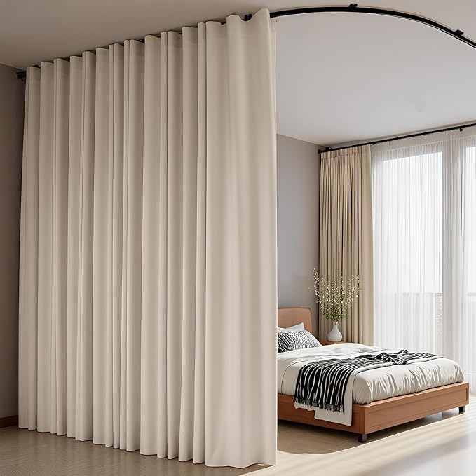 Room Divider Curtains Flexible Ceiling Tracks Set Curtain Track Ceiling Mount