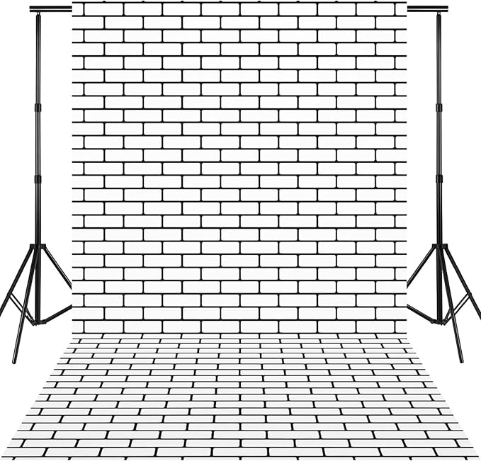 Chuangdi 2pcs 4.5 x 9 Feet Brick Wallpaper Peel and Stick Backdrop Tablecloth