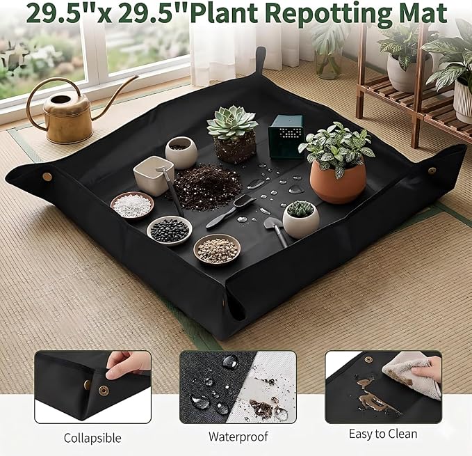 Bonsai Tools Set, 20-Piece Bonsai Tools Set with Waterproof Repotting Mat, Pruning Shears, Scissors & Training Wire - Indoor Gardening Starter Gifts for Women, Men & Beginners