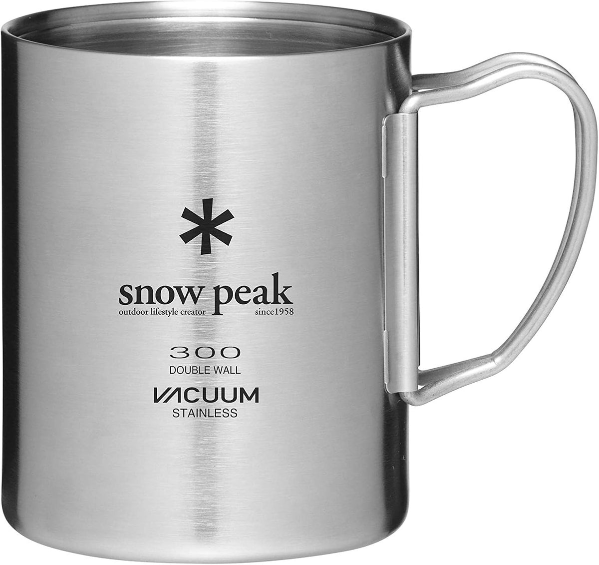 Snow Peak 300ml Double Wall Titanium Insulated Camping Mug - Lightweight & Durable