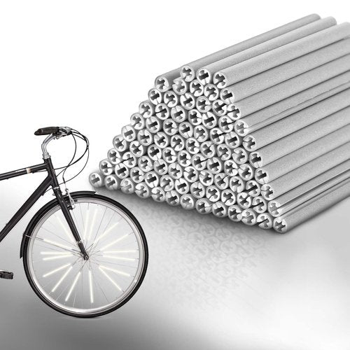 84 PCS Reflective Spoke Covers, Bike Spoke Reflector Bicycle Spokes Skins Wraps Bike Wheel Reflector Tube Spokes Covers Wheel Decoration Reflectors for Road Mountain Bicycle Motorcycle Dirt