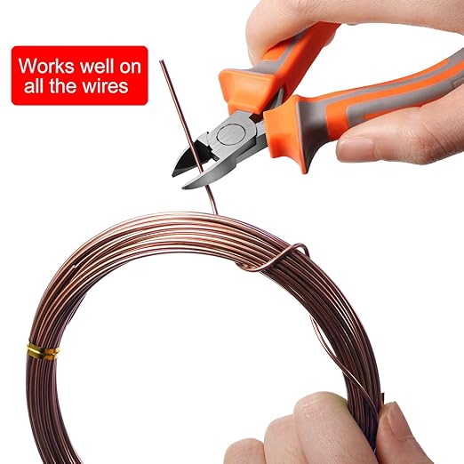 Mudder 5 Roll Aluminum Bonsai Training Wire Tree 160 Feet Total with Bonsai Wire Cutter Anodized Training for Holding Branches Small Trunks(1/1.5/2.0mm,Brown)